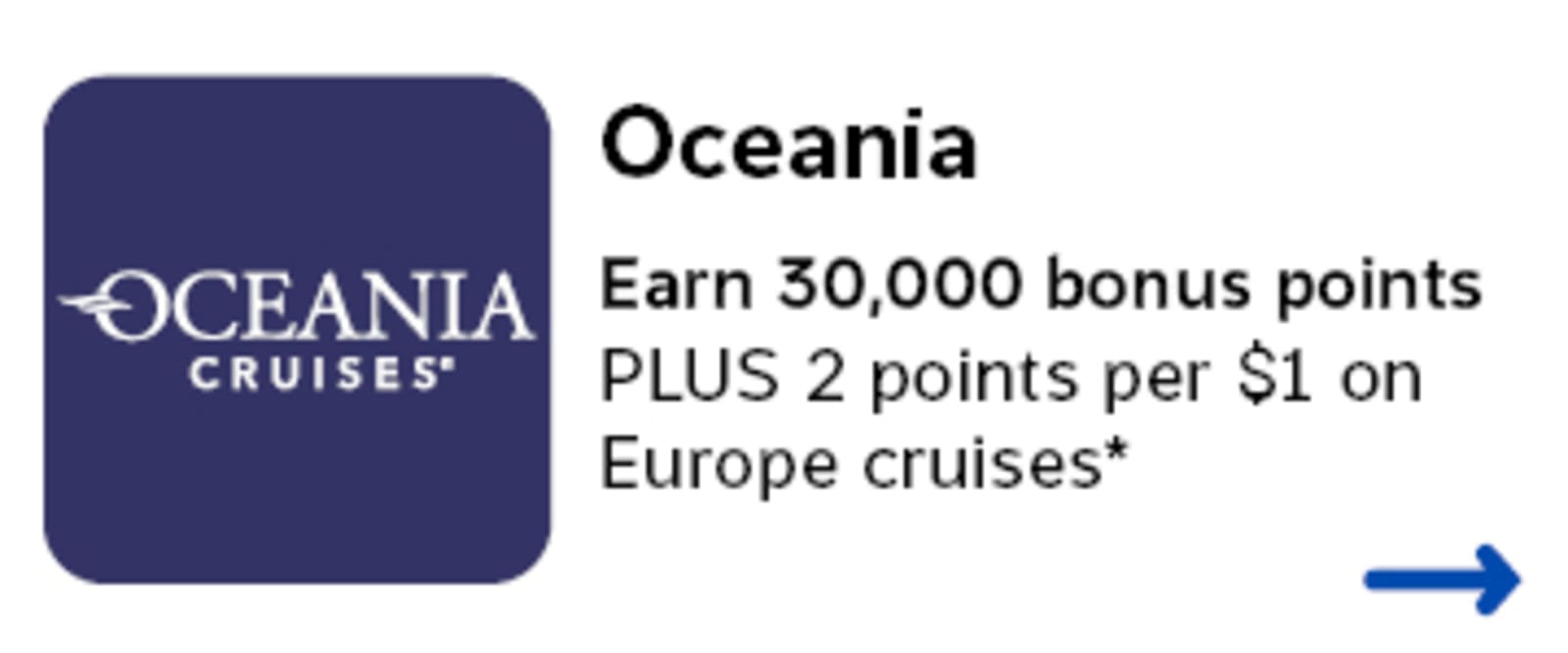 Oceania Cruises: Earn 30,000 bonus points plus 2 points per dollar on Europe cruises