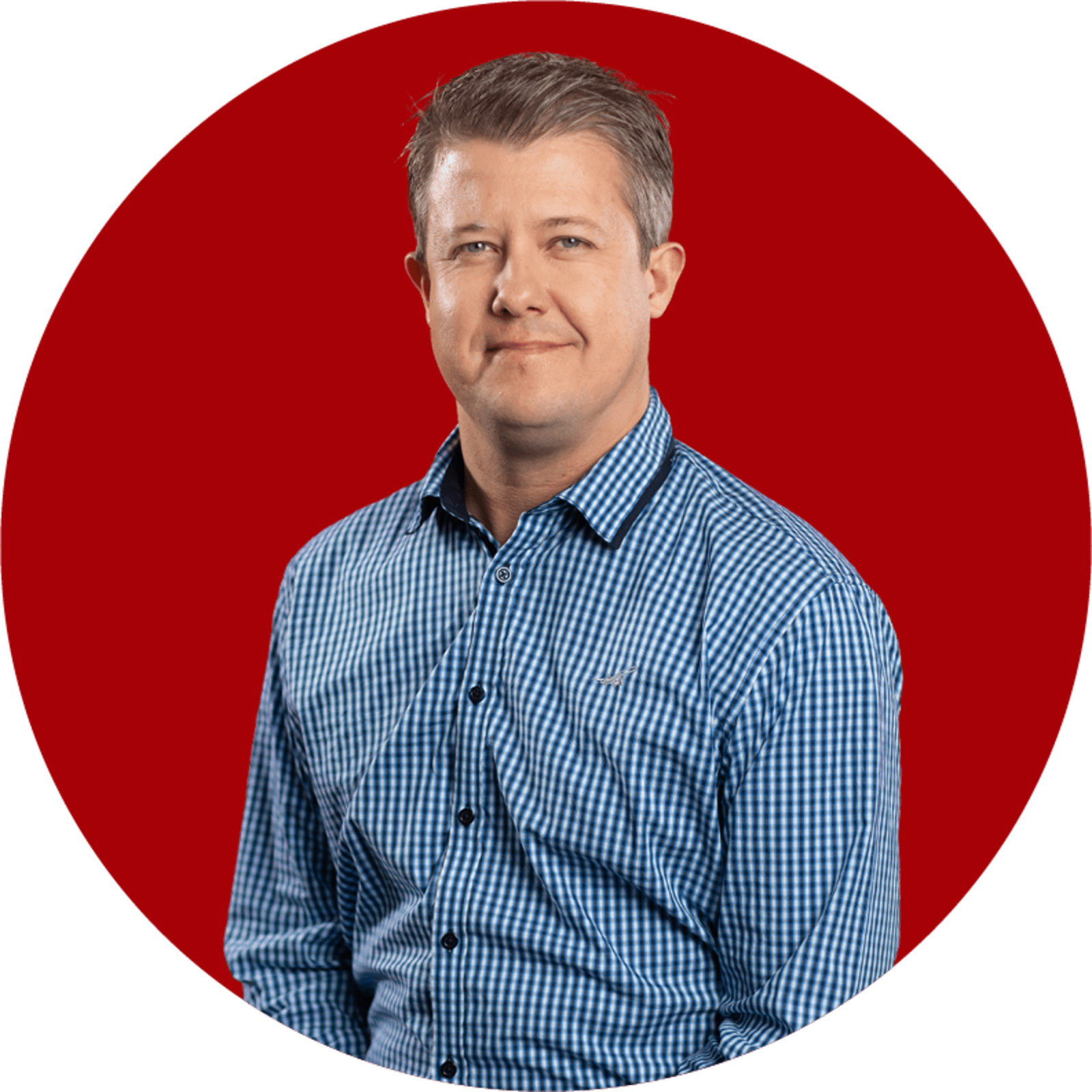 White businessman in a red circle