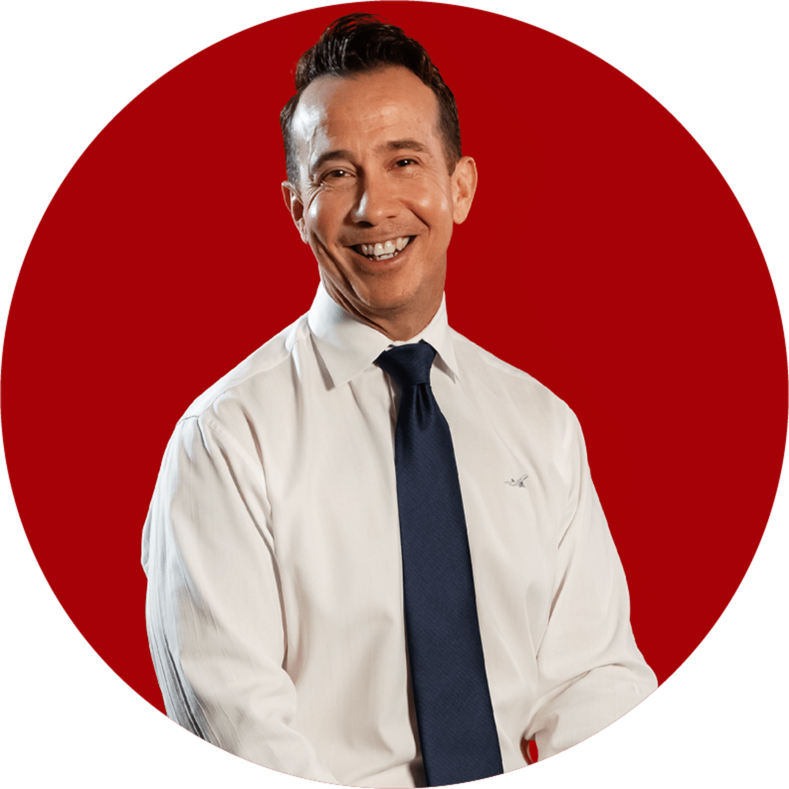 Businessman in white shirt and black tie