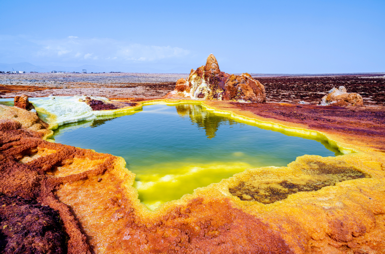 Unique volcanic landscape in the Danakil Depression, Ethiopia.