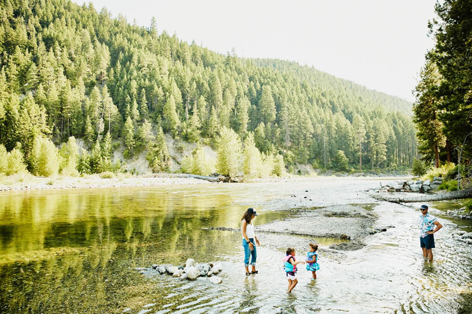 A young family on vacation