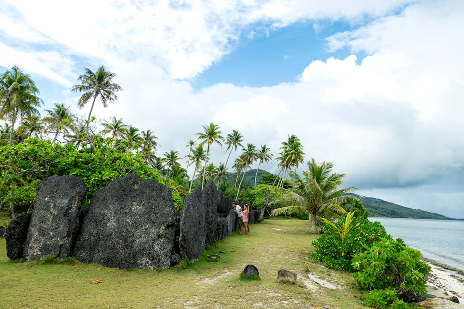 An archeological site in Huahine