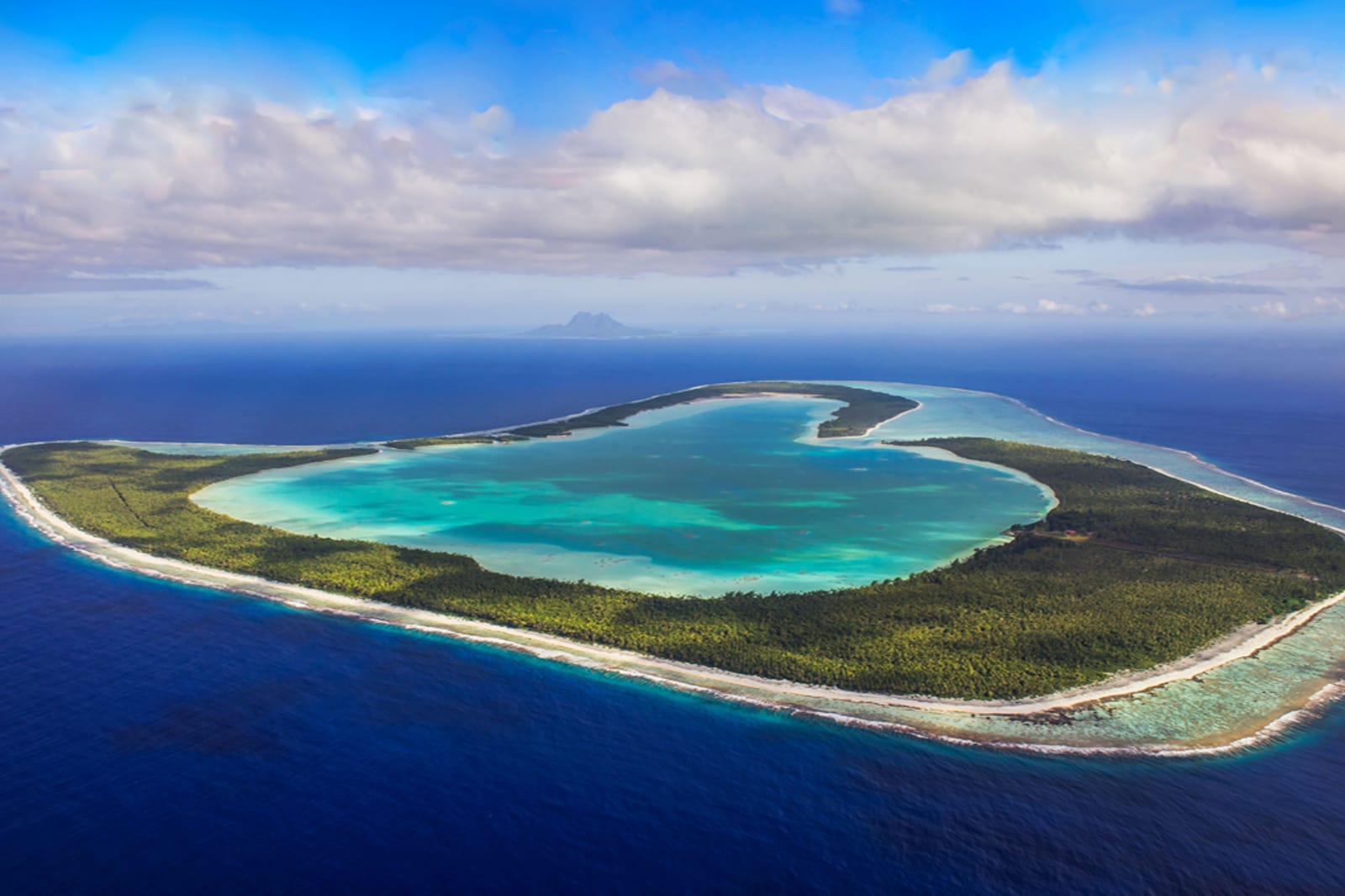 Heart shaped atoll of Tupai