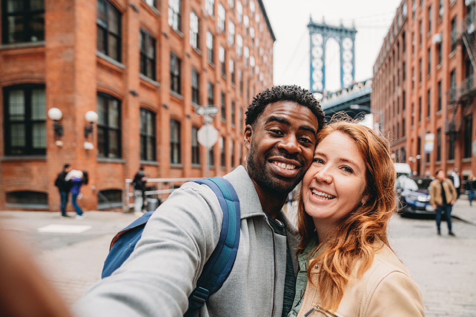 Couple taking a selfie in New York City