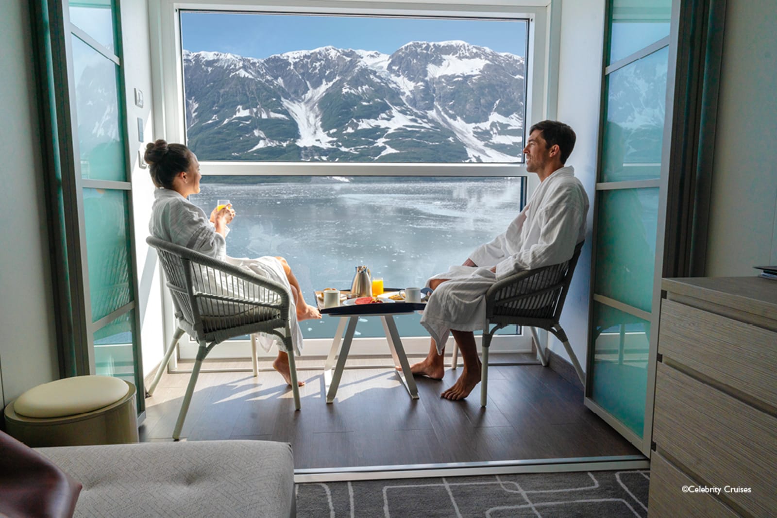 Couple on an Alaska cruise