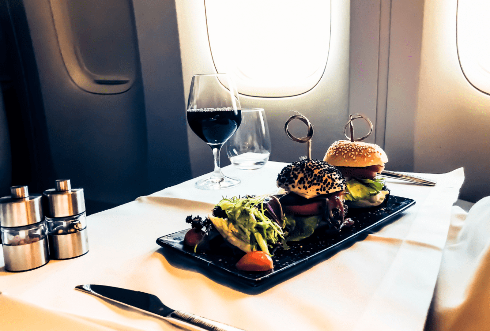 Wine and fine dining served up in business class