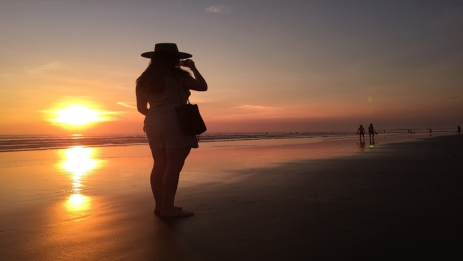 Bali beach at sunset