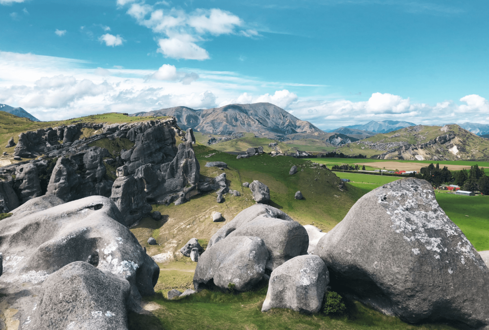 Castle hill is an incredible place full of giant limestone rocks surrounded by rolling grassland