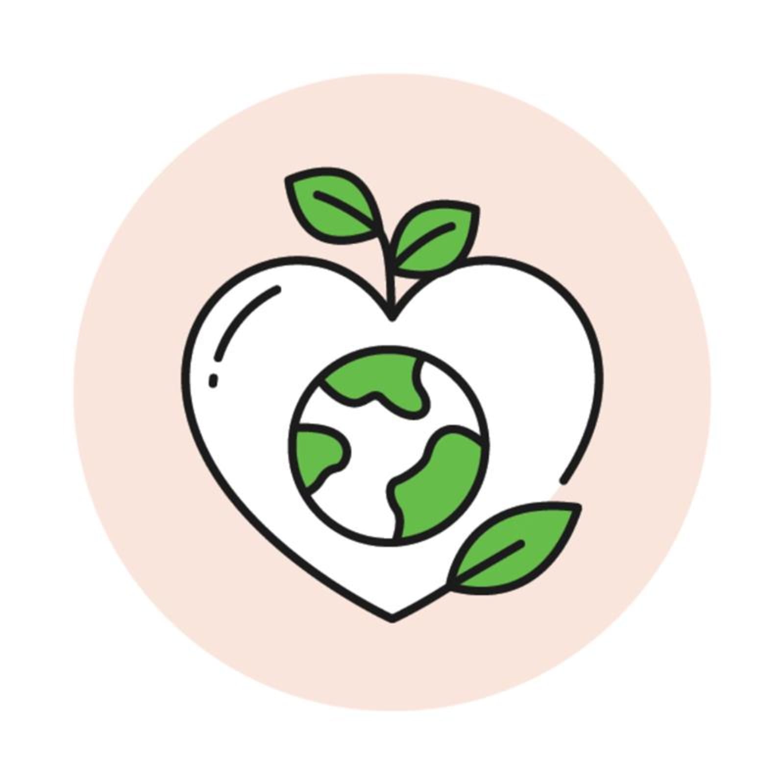 heart with trees icon