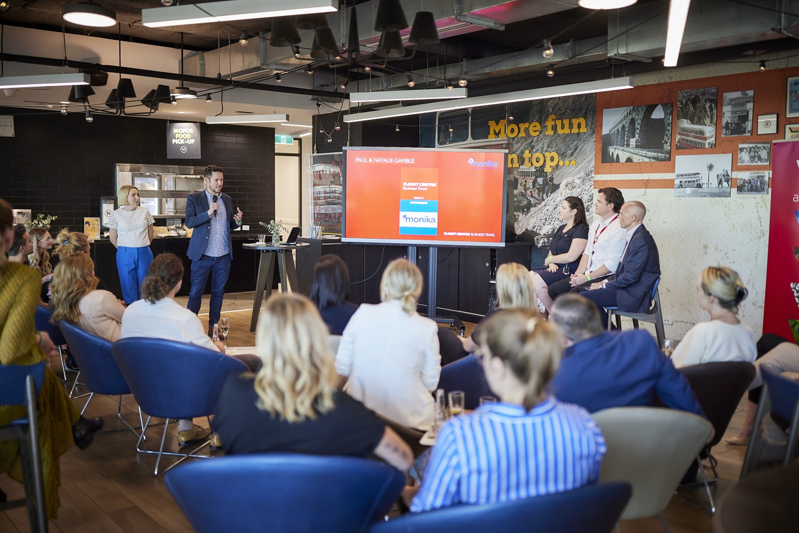 Paul Gamble of Monika presenting