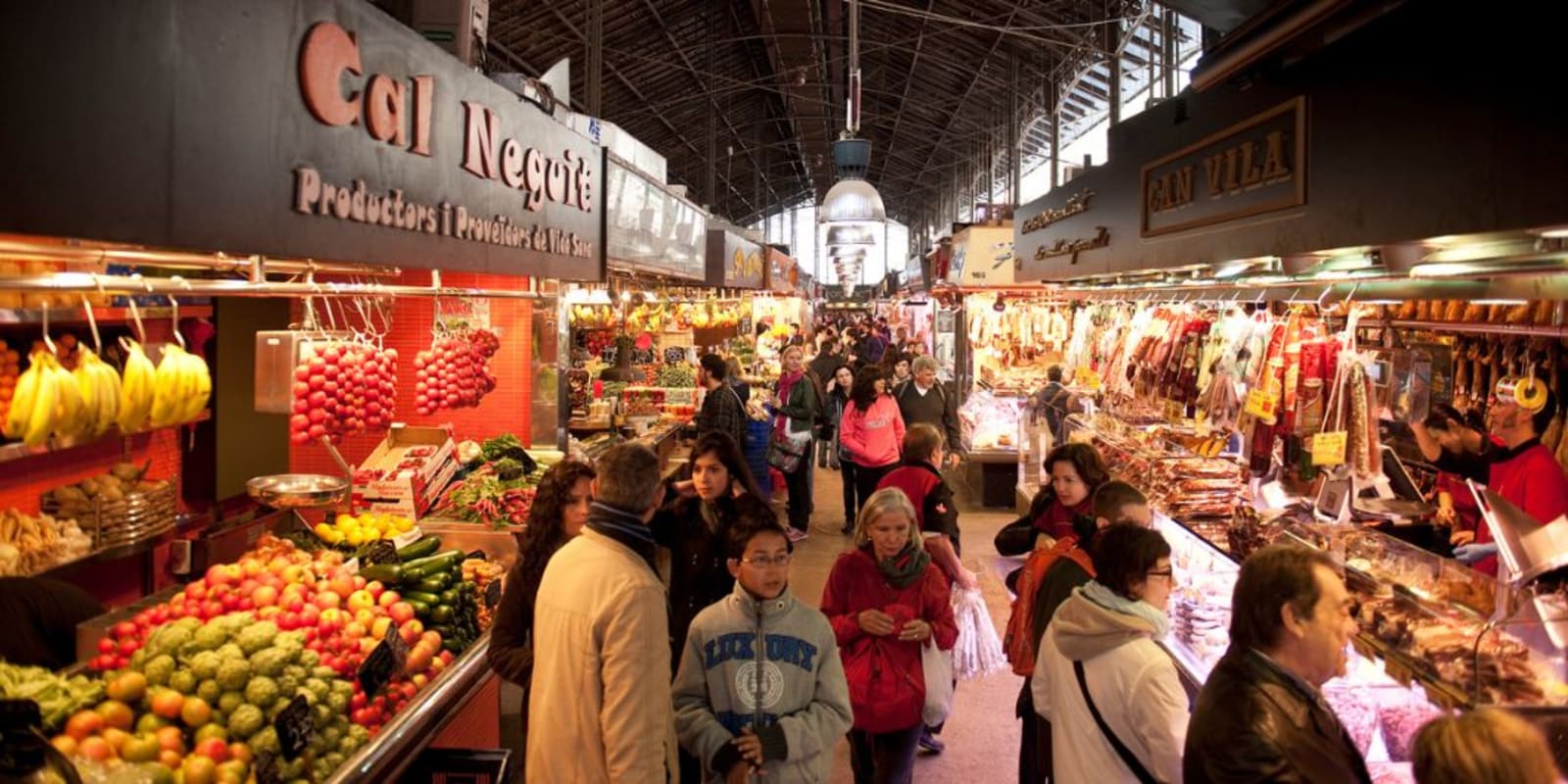 A bust La Boqueria market