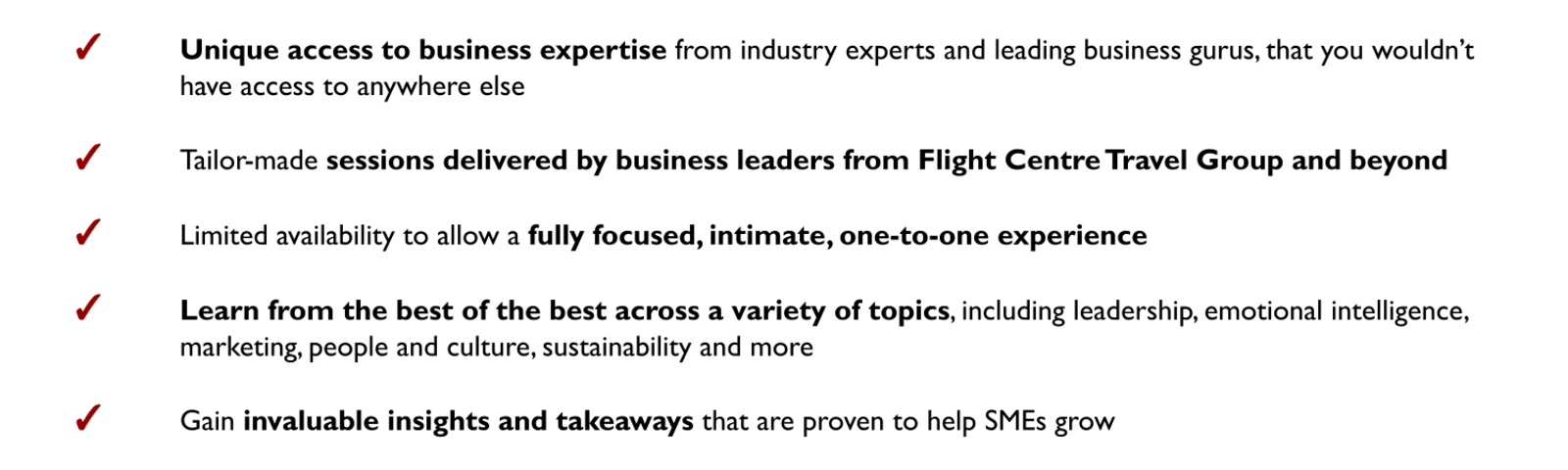 FCBT Money Can't Buy Workshop inclusions