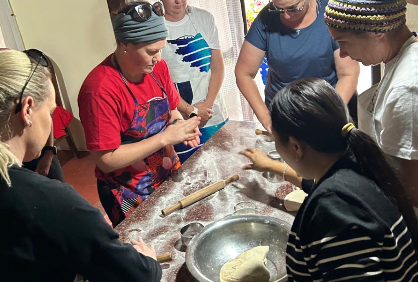 She taught us to make momos. Traditional, hand-folded dumplings