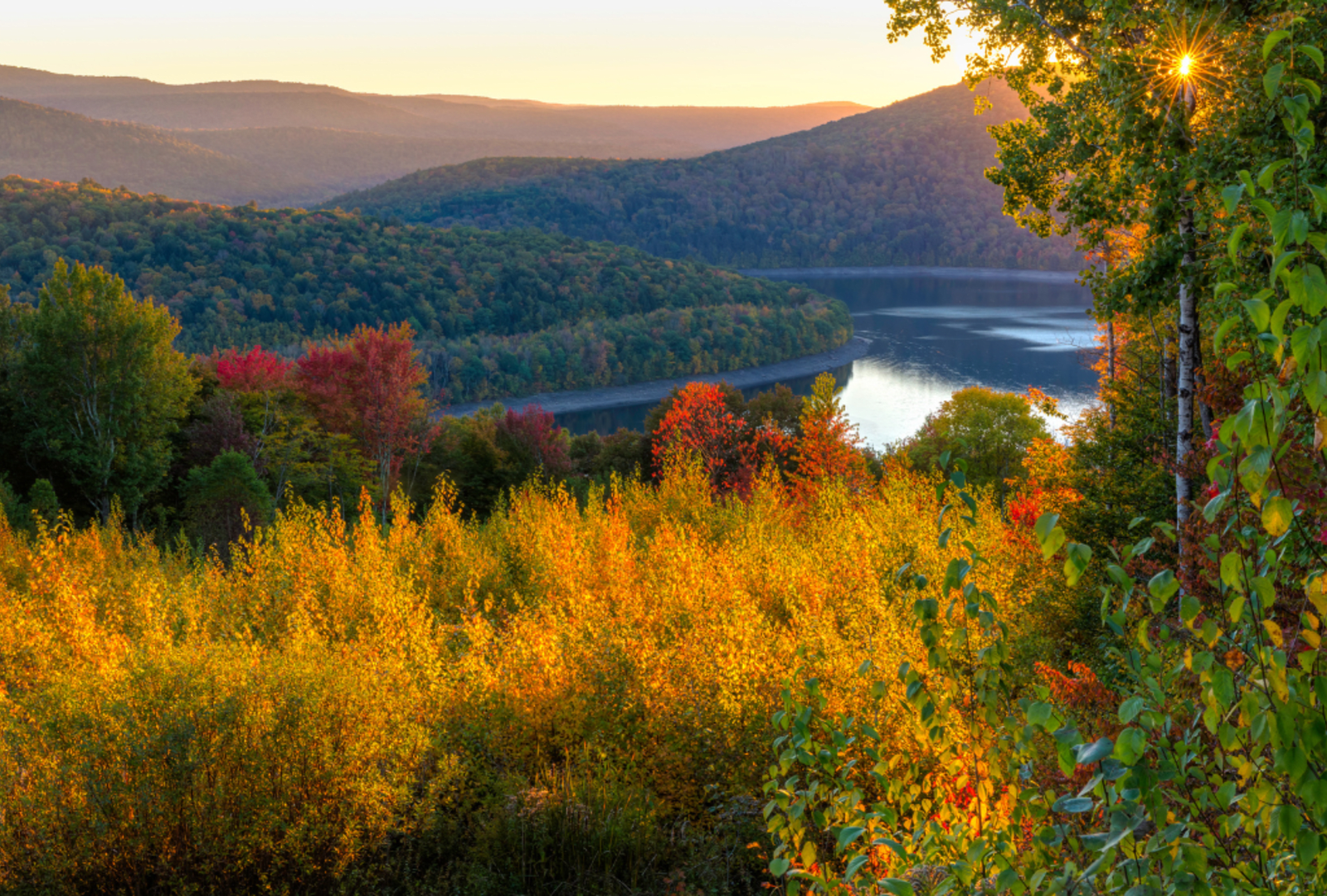 Autumn Sunset on the Pepacton Reservoir Upstate New York