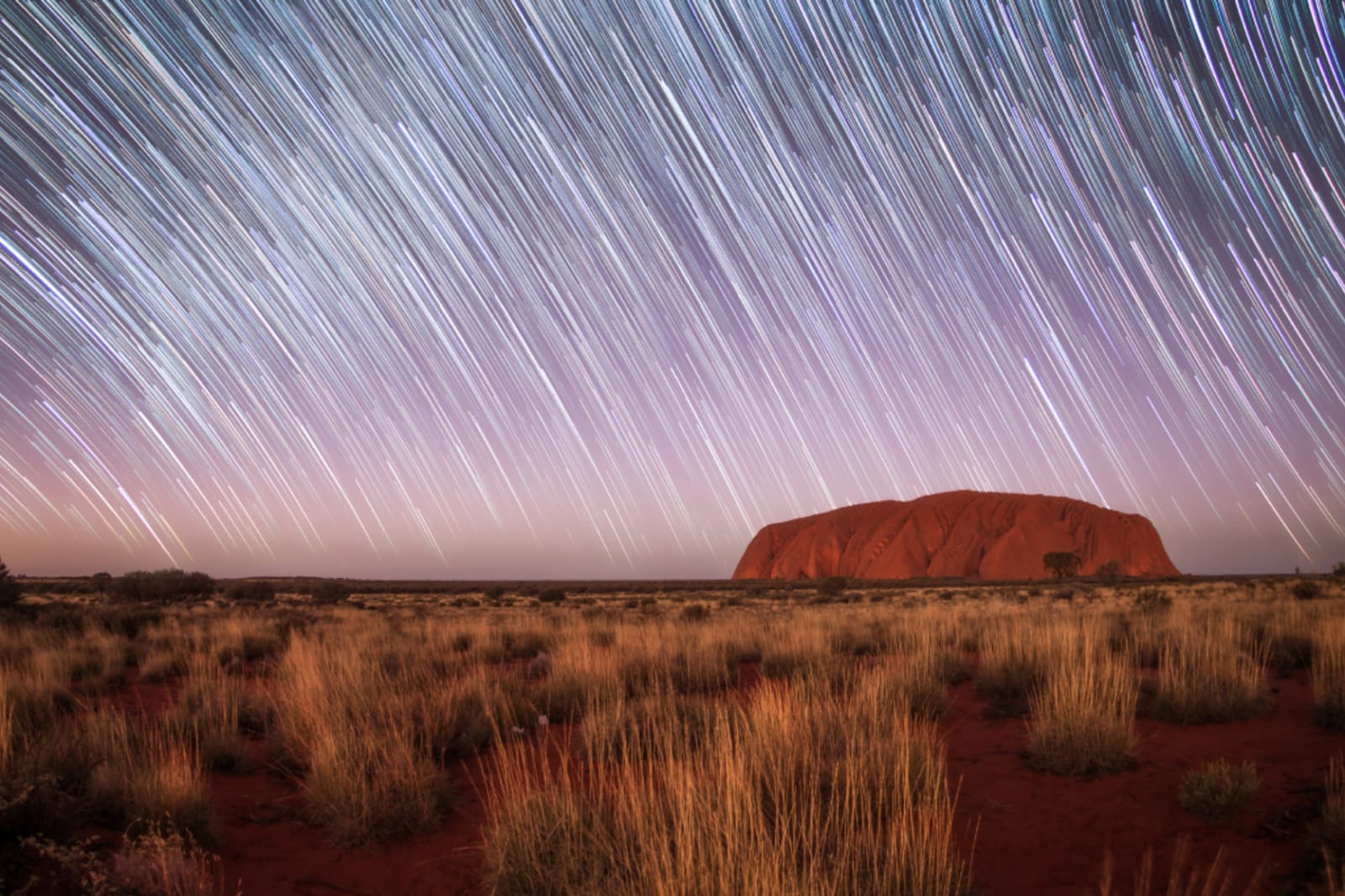 Uluru, Australia at night