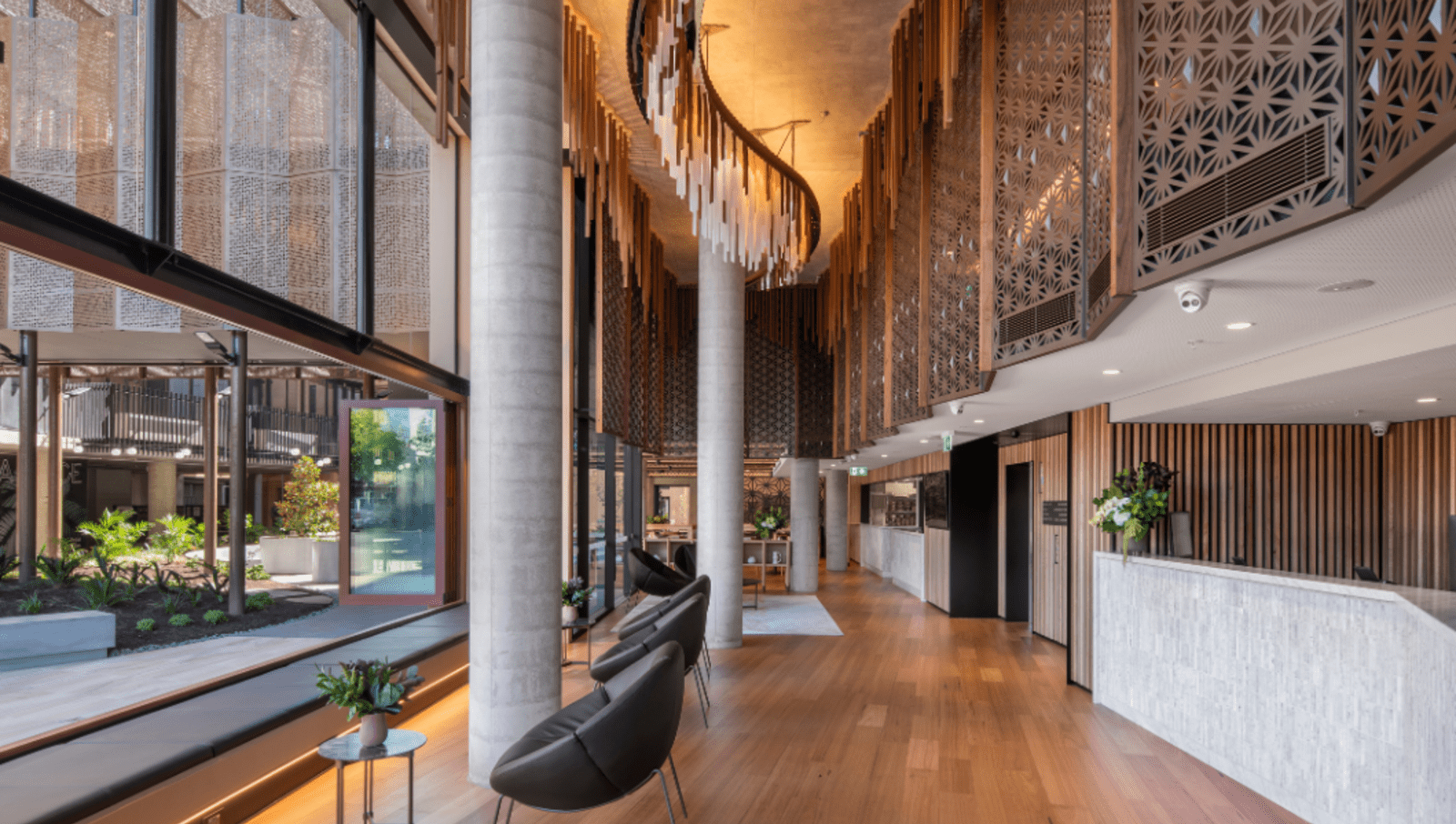 lobby of vibe hotel adelaide