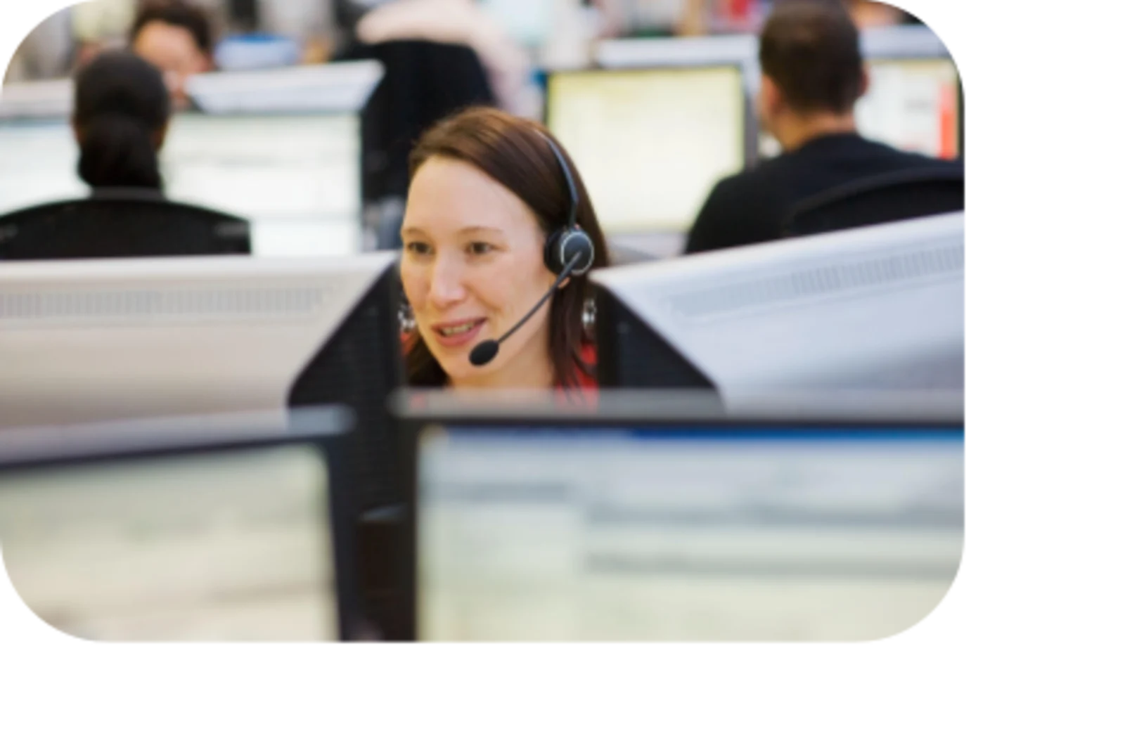 woman working in call centre