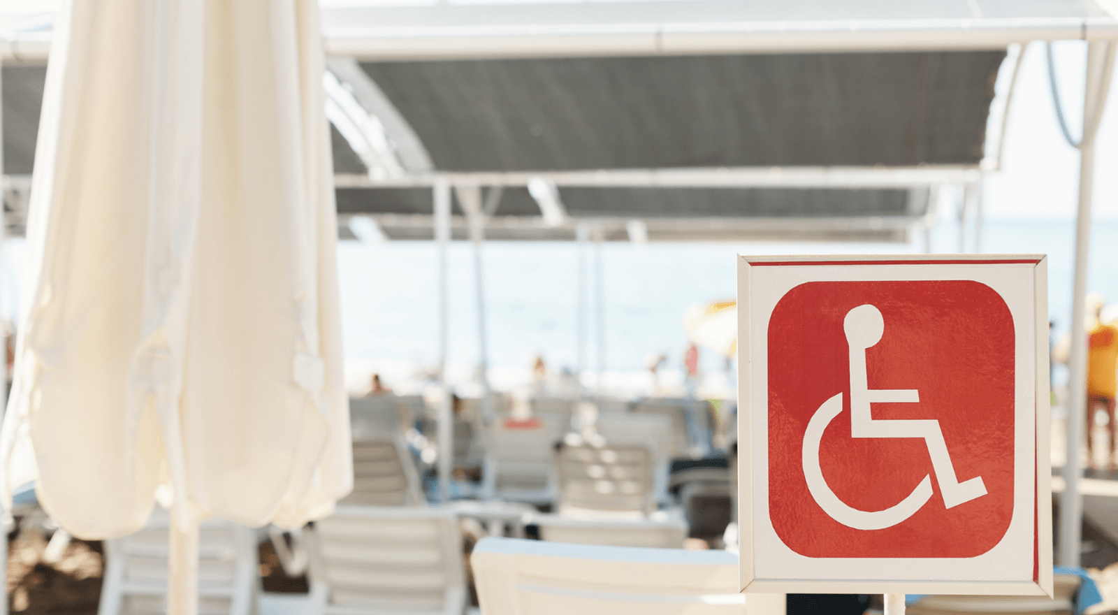 disabled sign by pool area