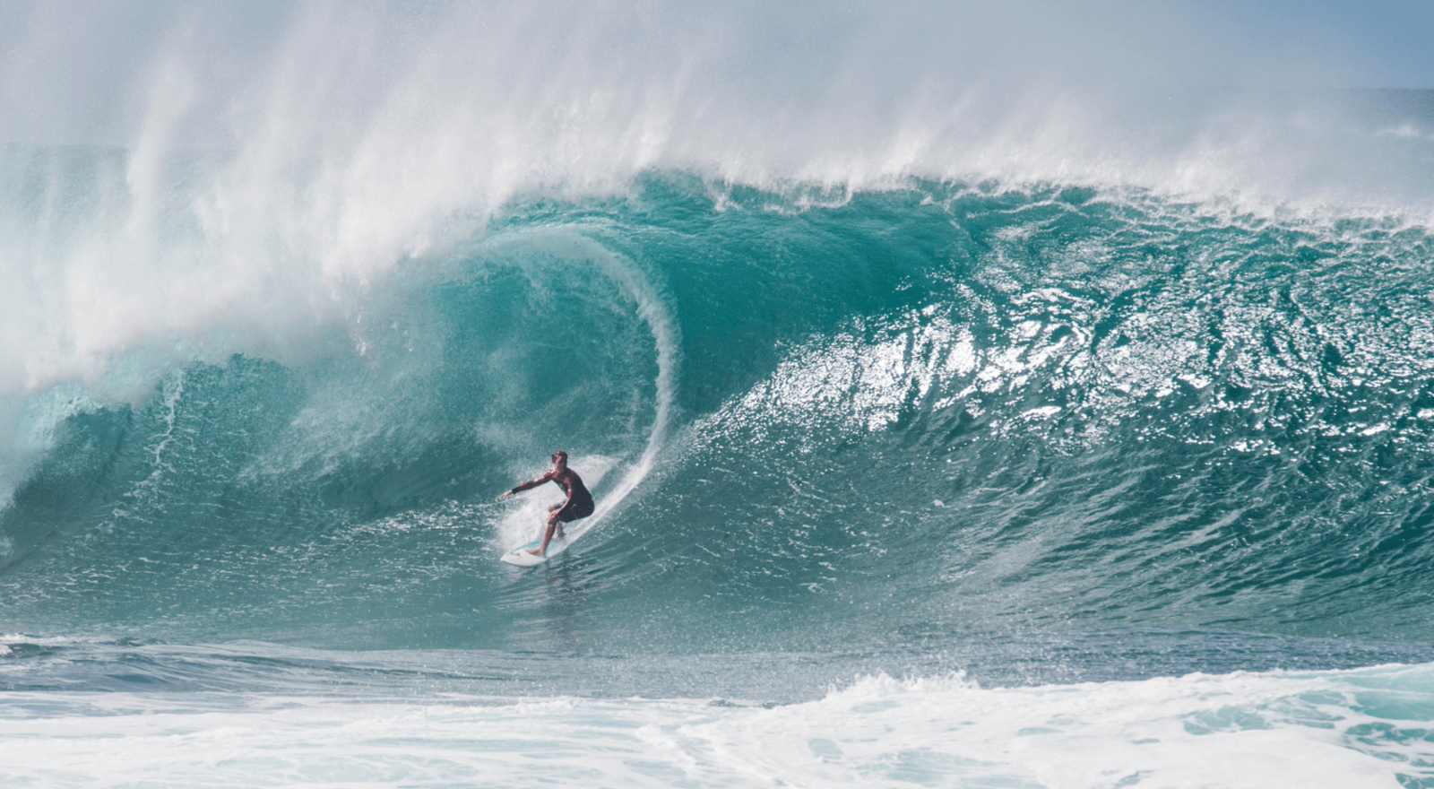 man surfing big wave