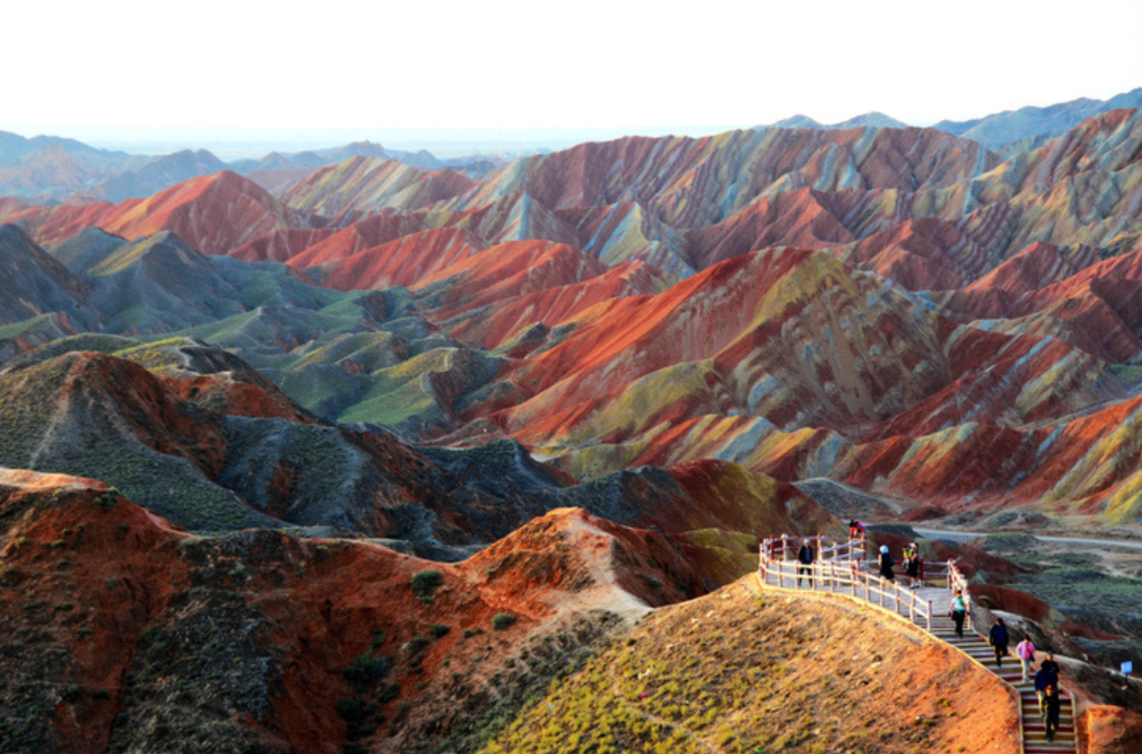Colourful patterns on the Zhangye landform, China.