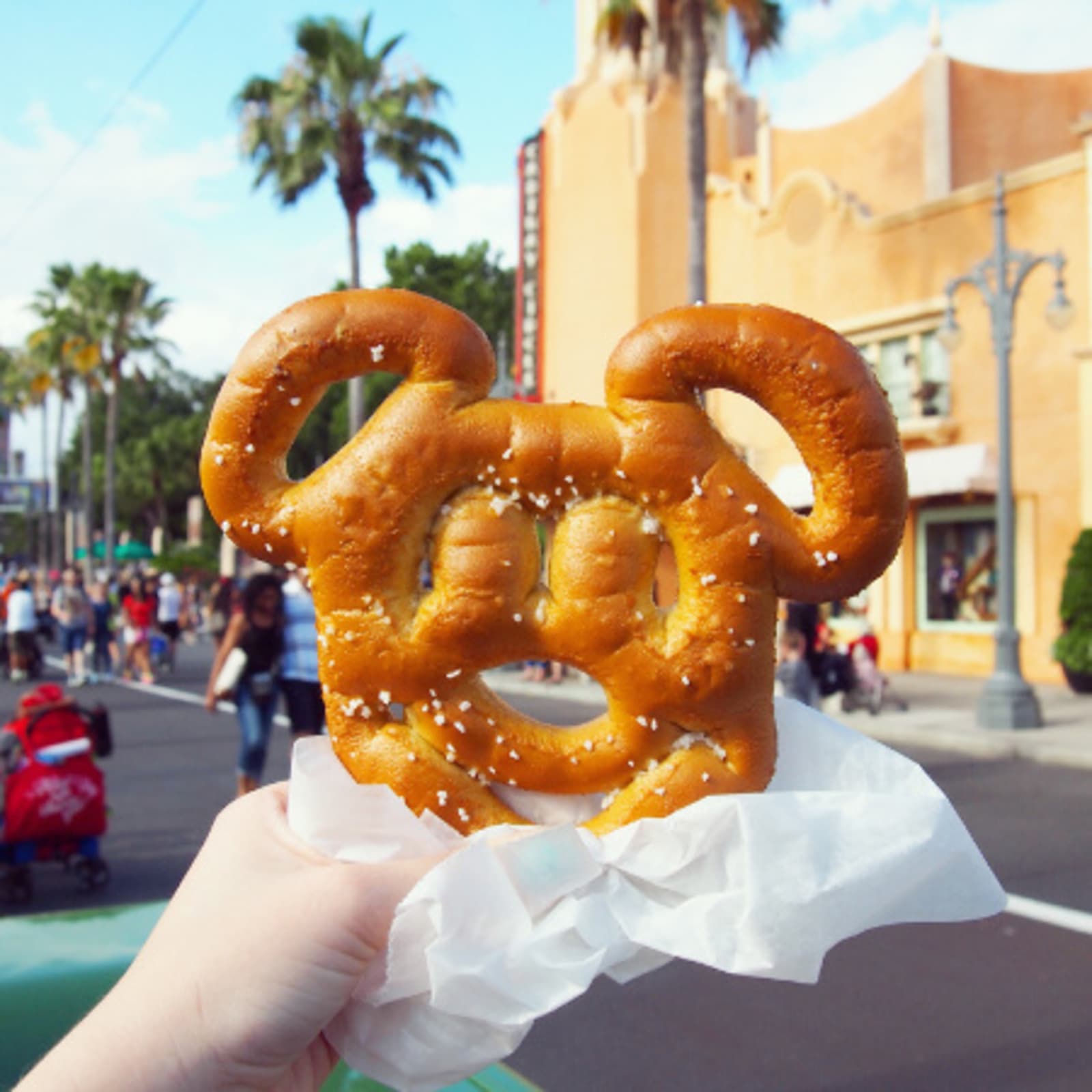 Big Bite pretzel molded as the mickey mouse face