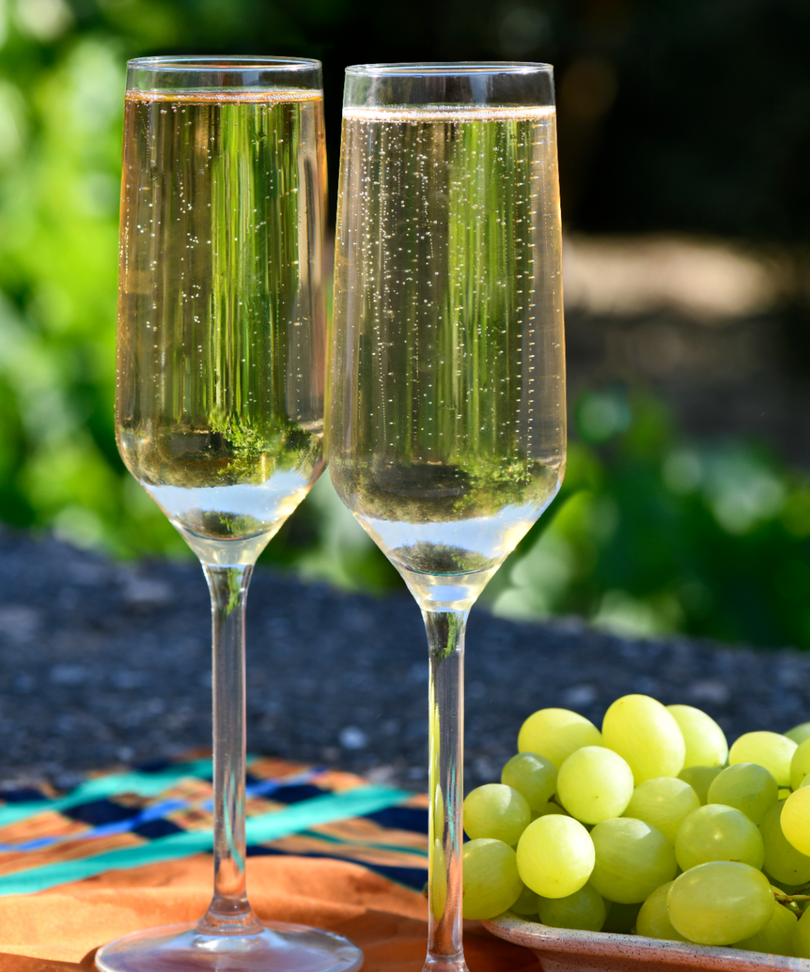 Two glasses of cava