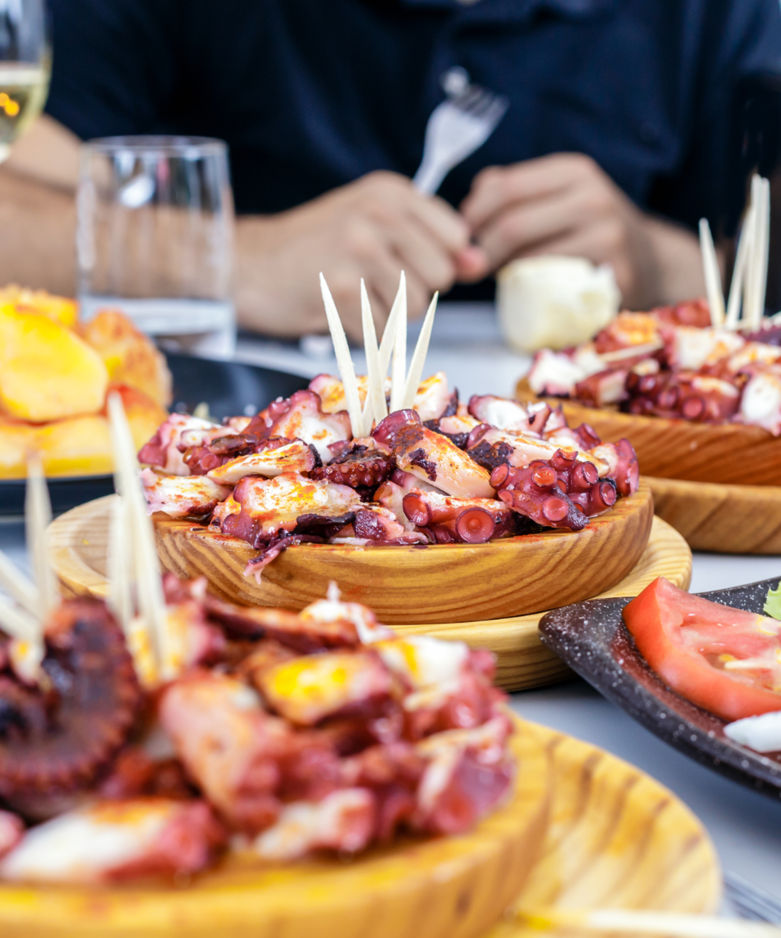 Platters of seafood