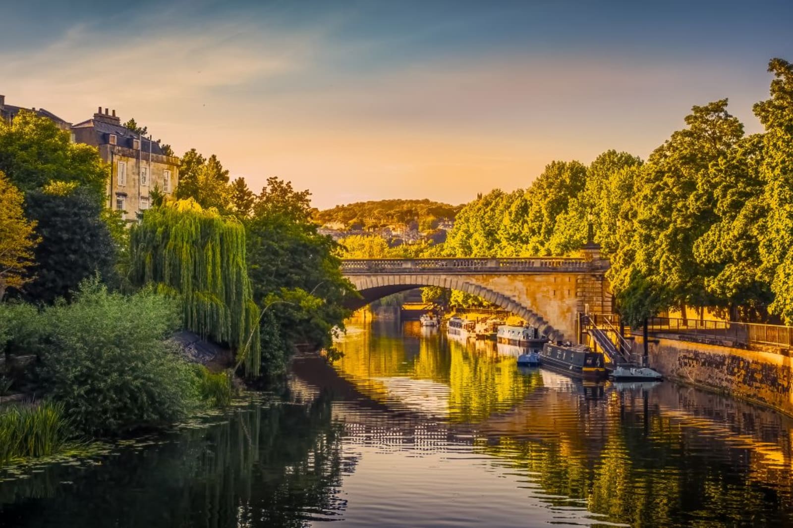 Avon River in Bath, England