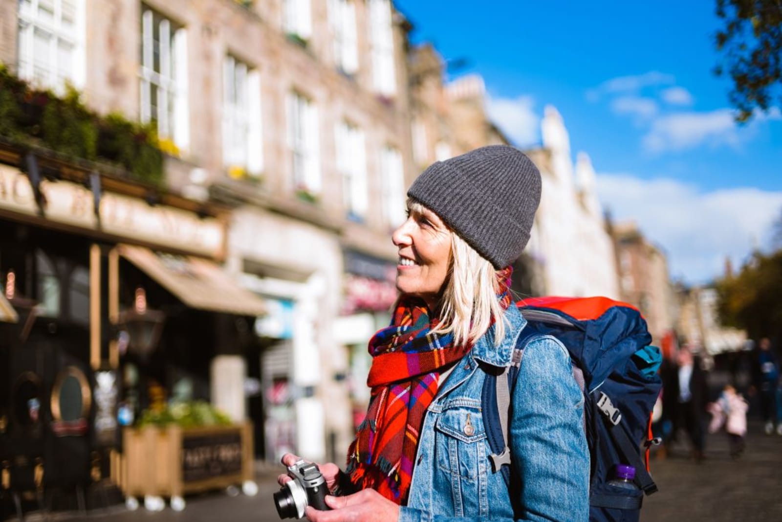Female tourist in Edinburgh