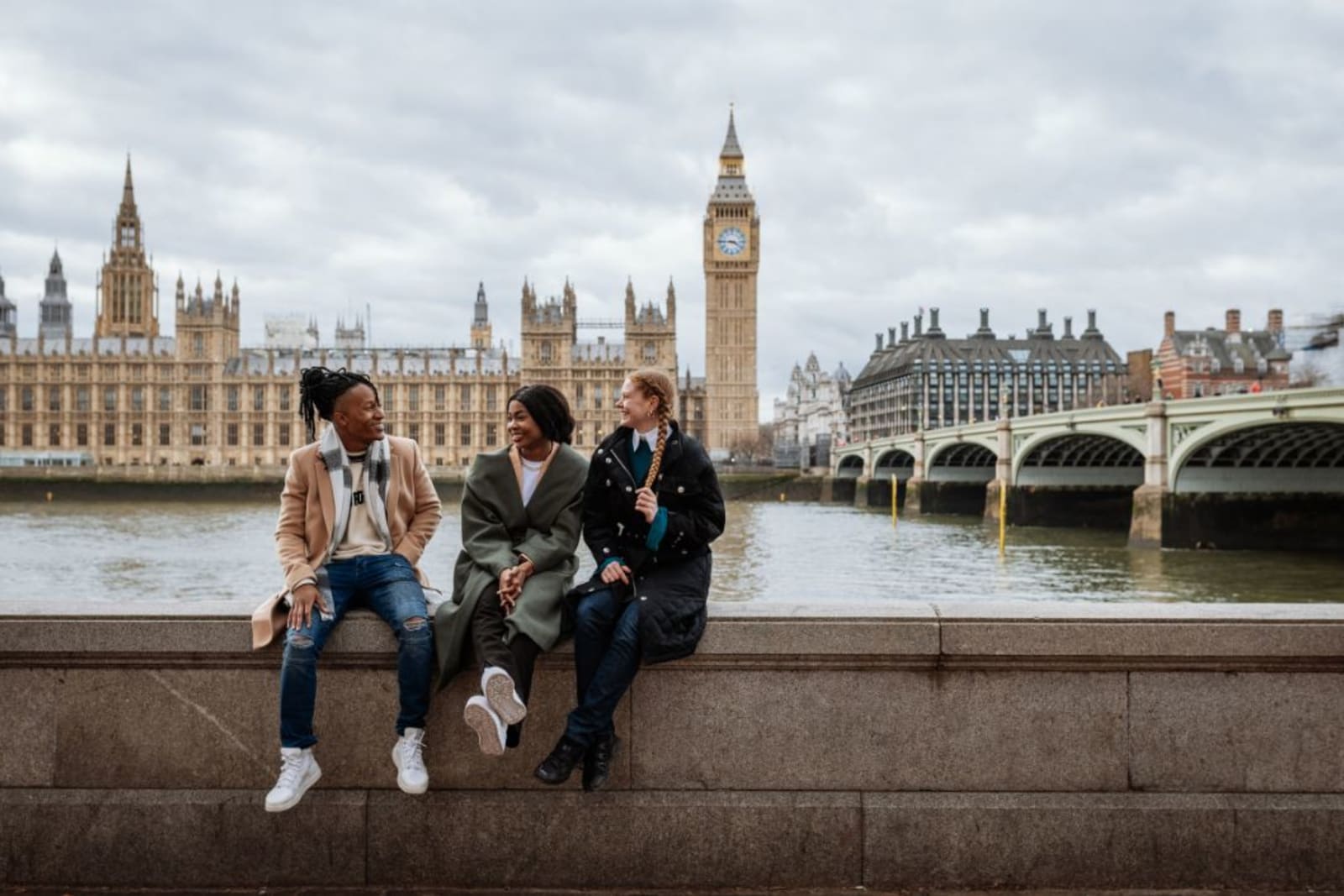Group of friends in London, England