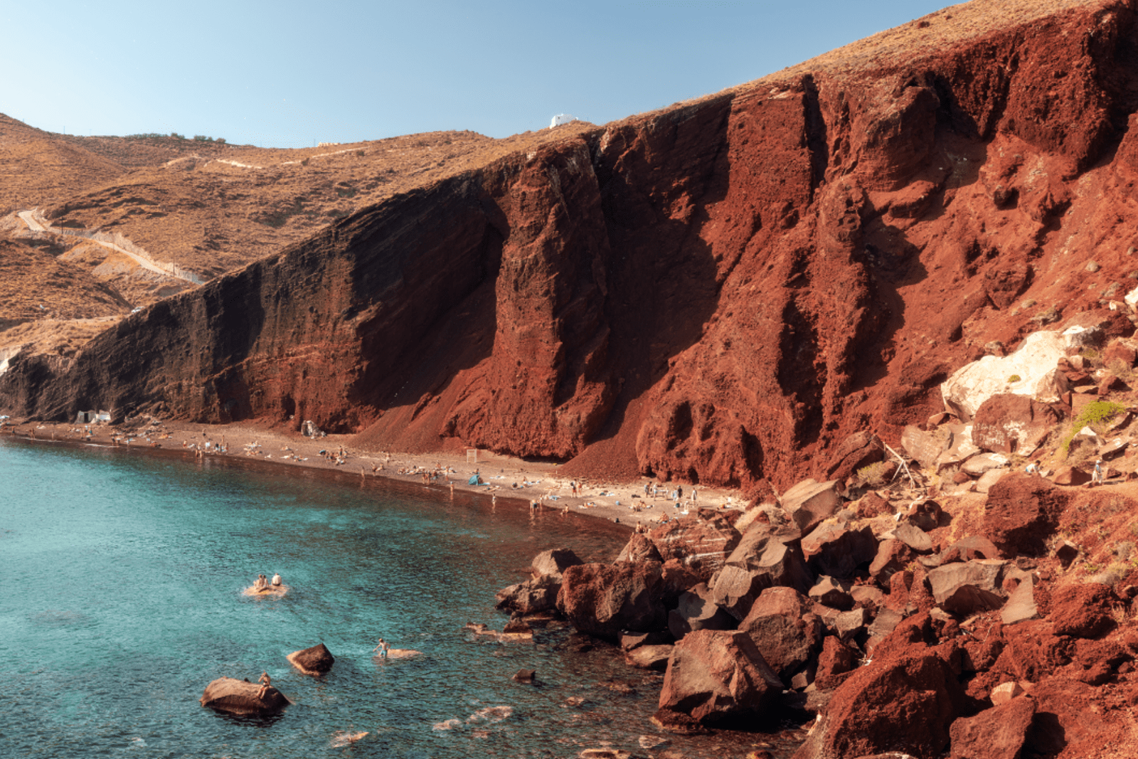Red Beach on the island of Santorini