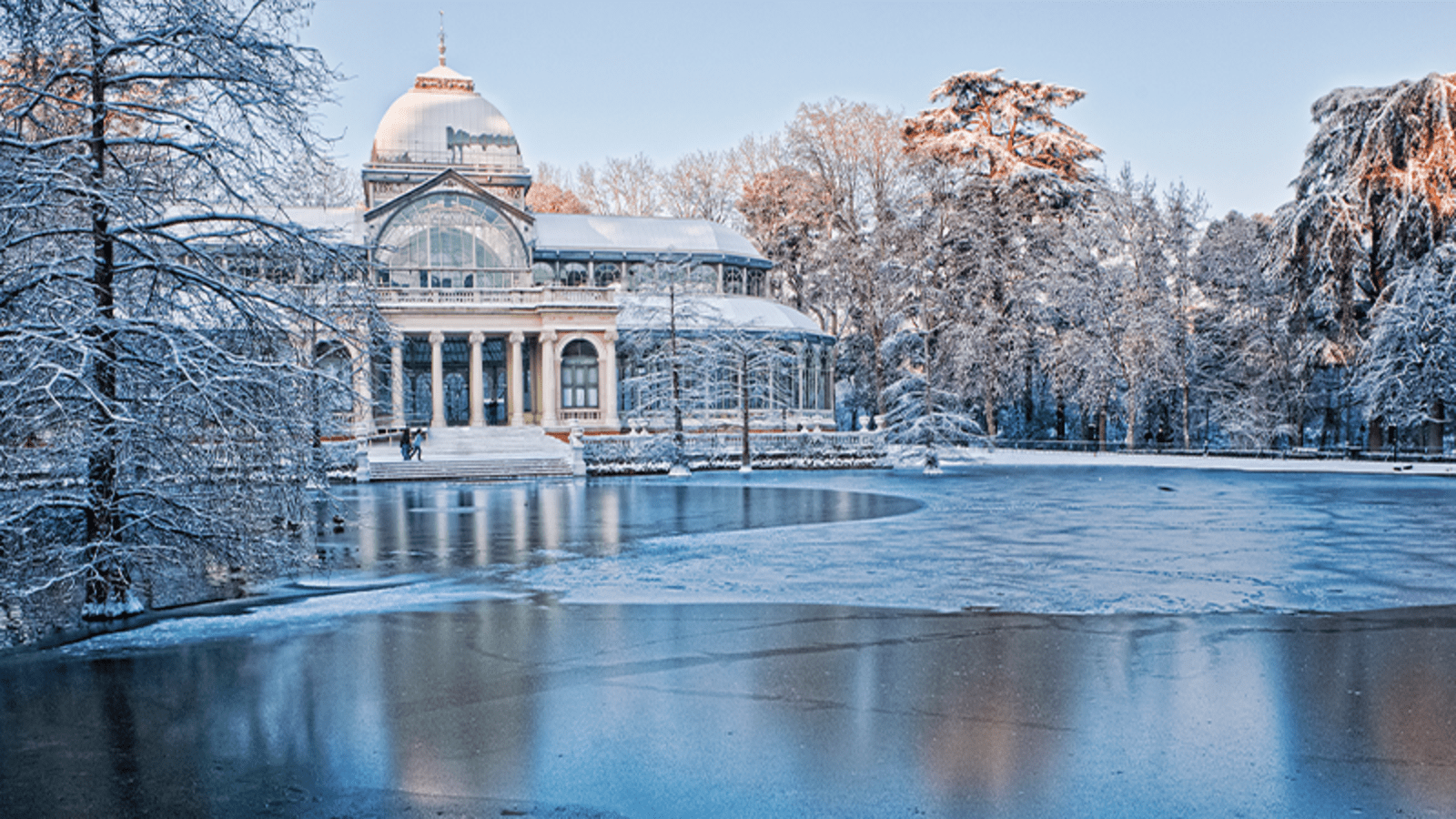Madrid on a snowy day