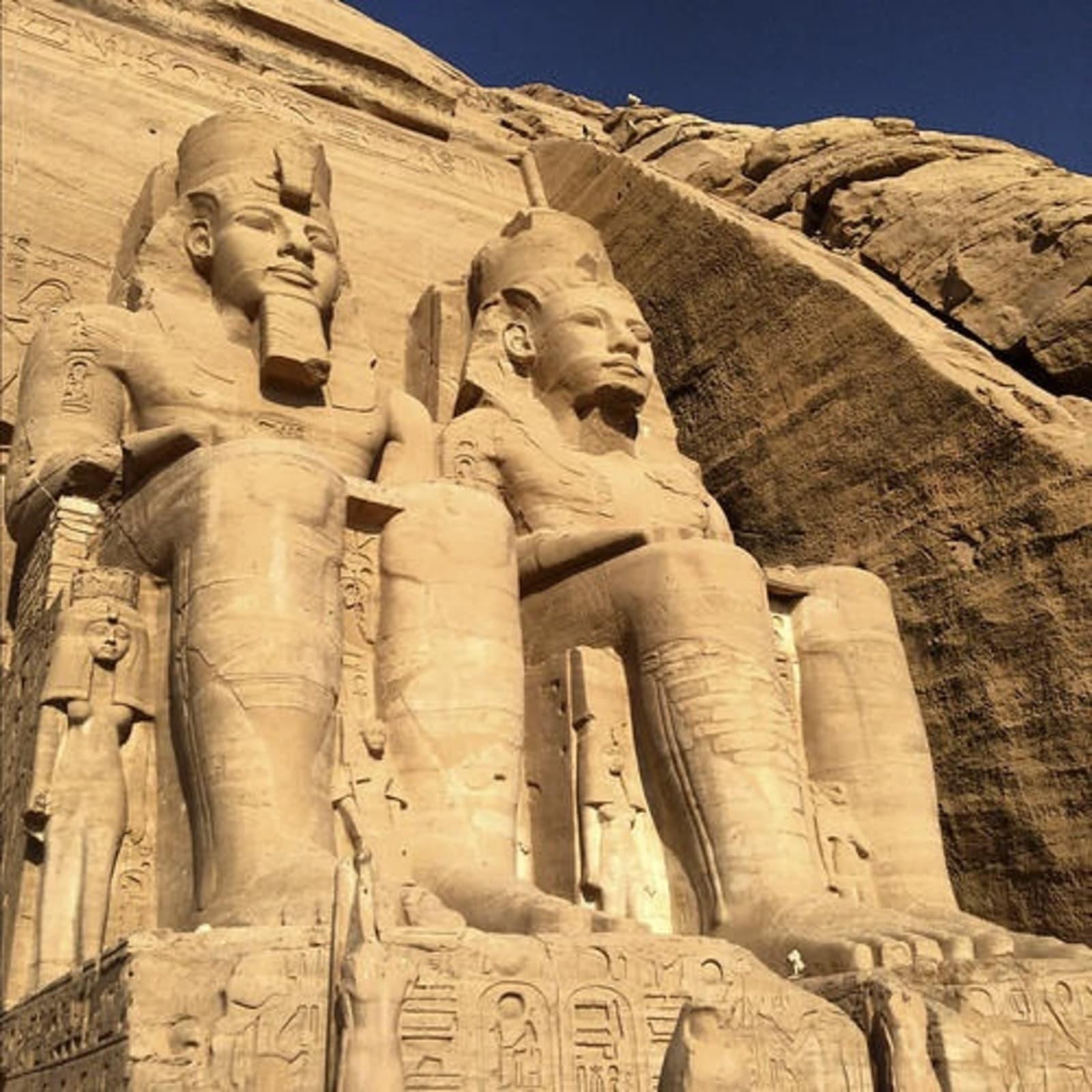 Statues at Abu Simbel temple.