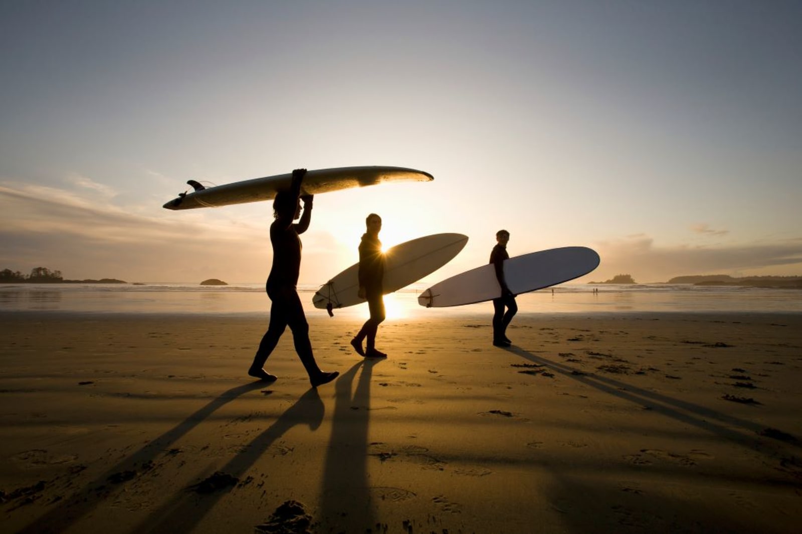 Surfers in Tofino