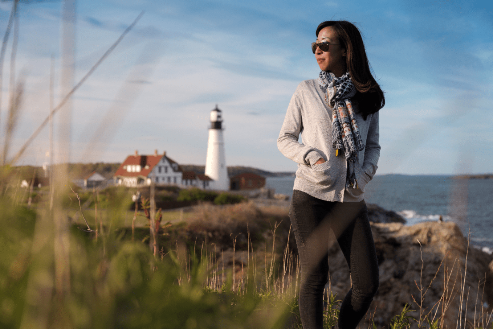 A solo traveller exploring Maine