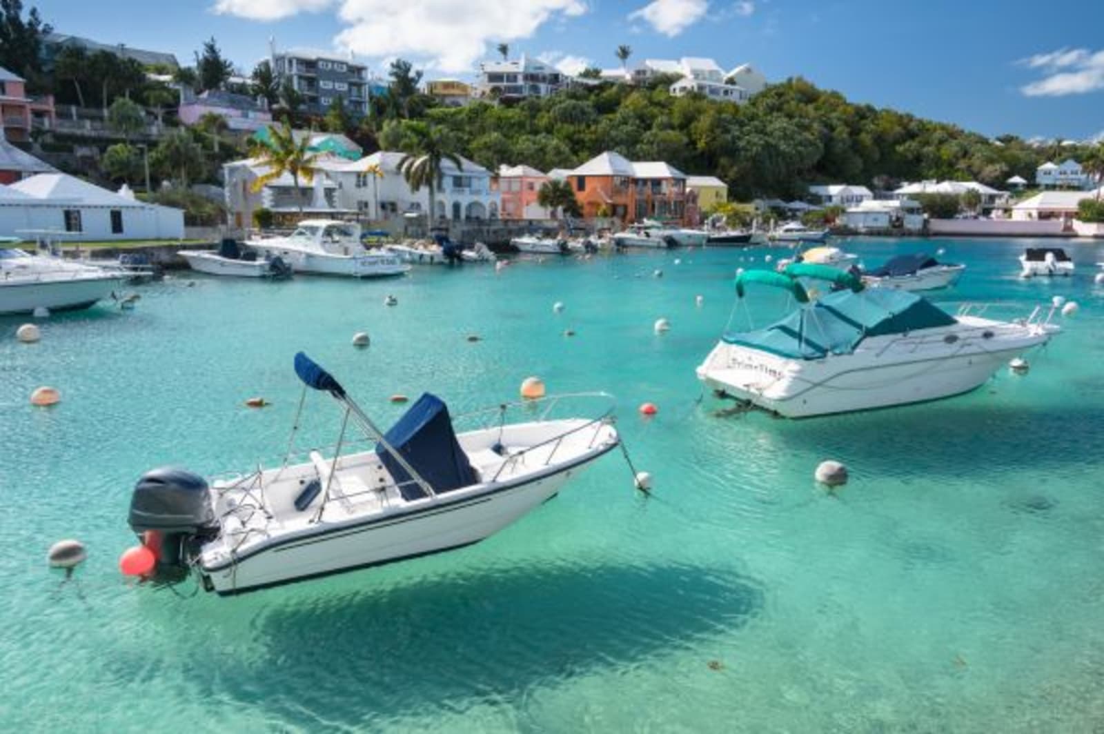 boats on water near houses by water bermuda