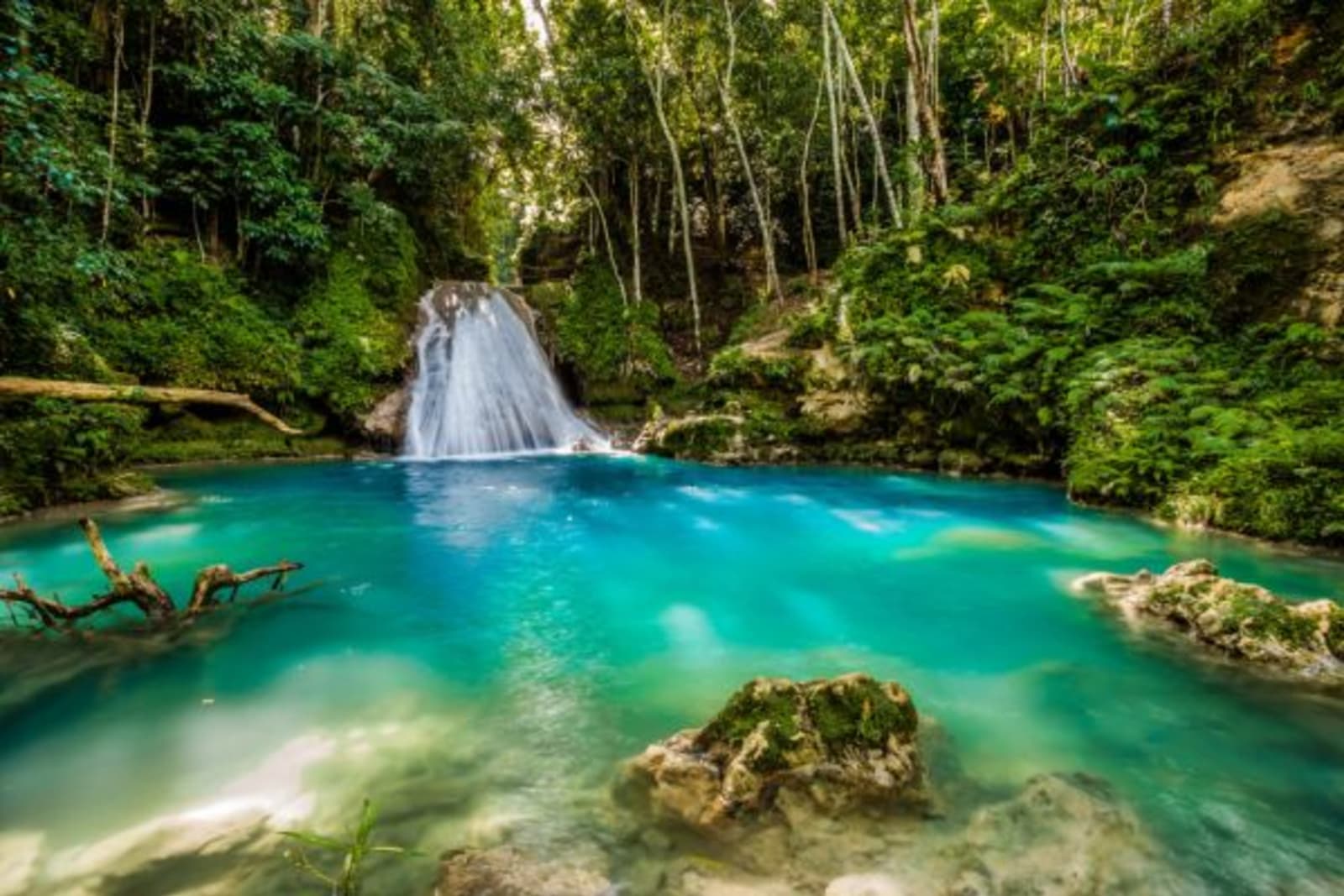 A waterfall in Jamaica