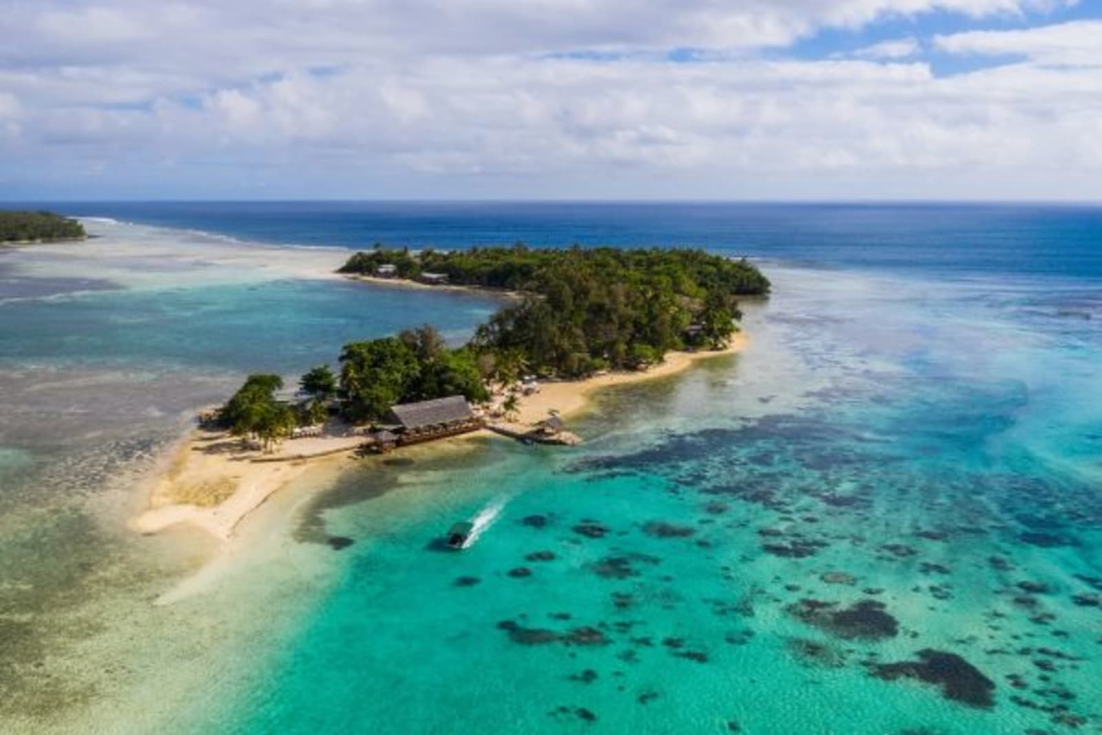 Aerial view of an island in Vanuatu
