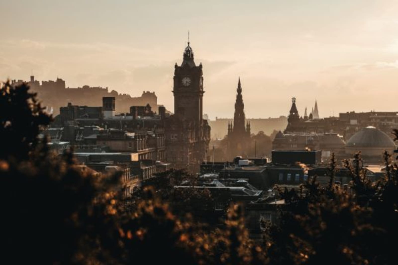 Dark City view of Edinburgh from Calton Hill