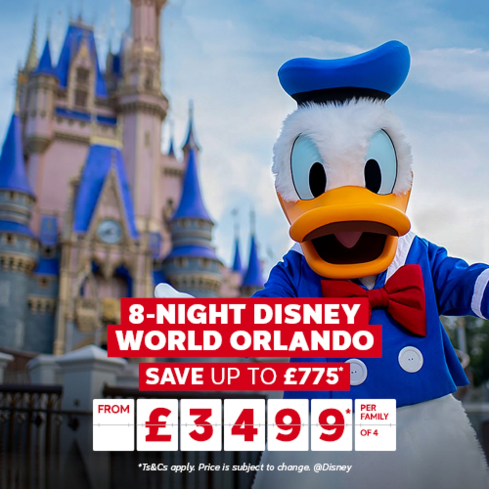 8-Night Disney World Orlando. Save up to 775* from 3499* per family of 4