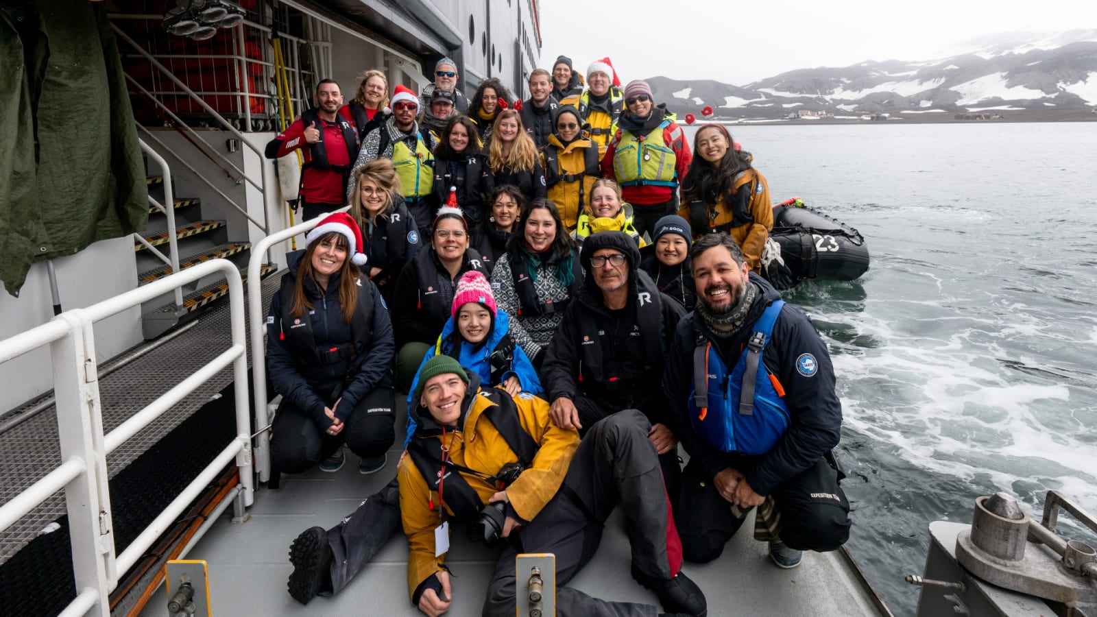 A group about to board the zodiacs