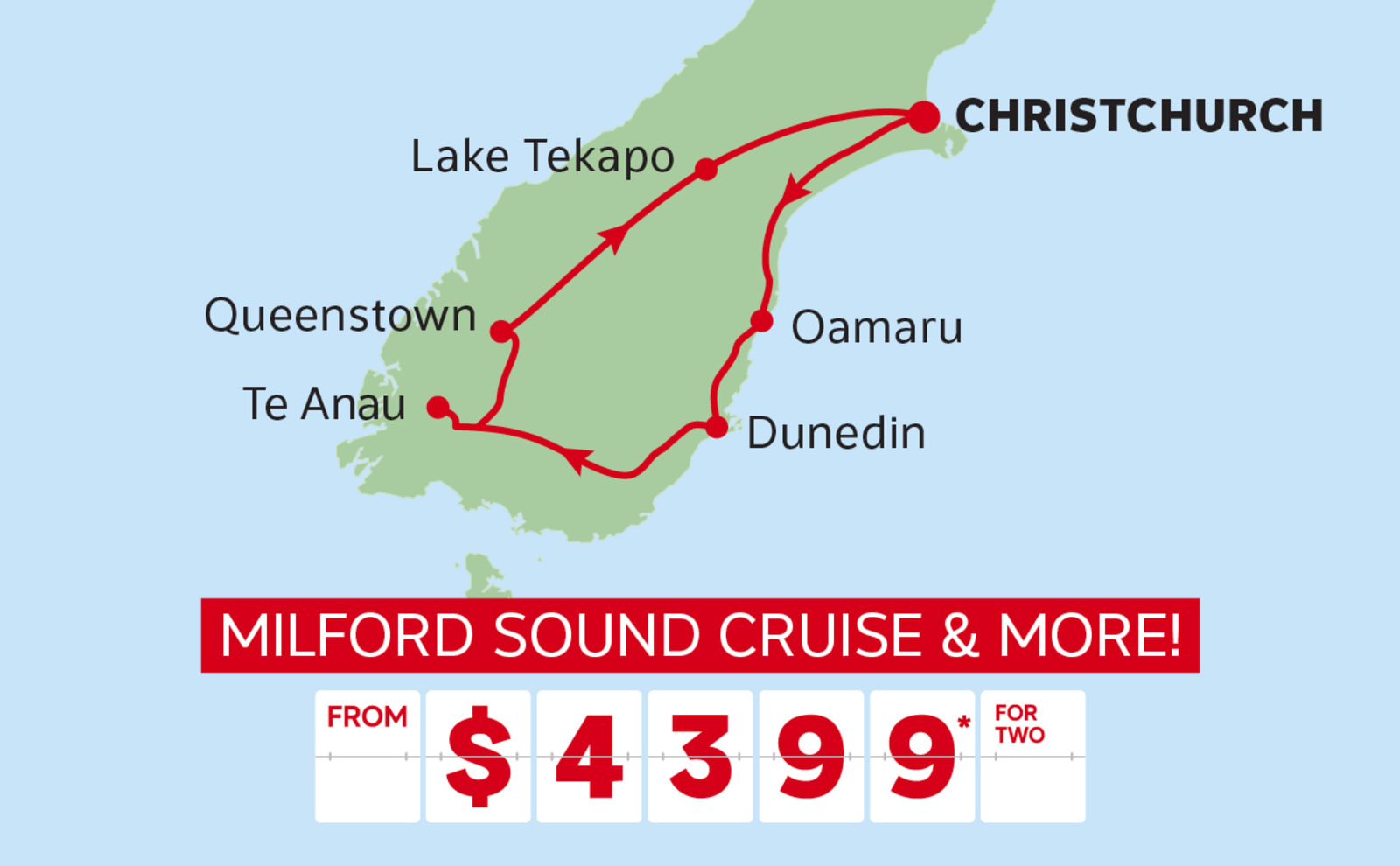 Milford sound cruise & more! - from $4,399* for two