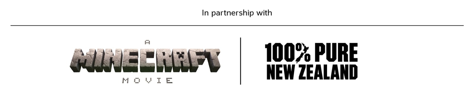 In partnership with a Minecraft Movie. 100% Pure New Zealand