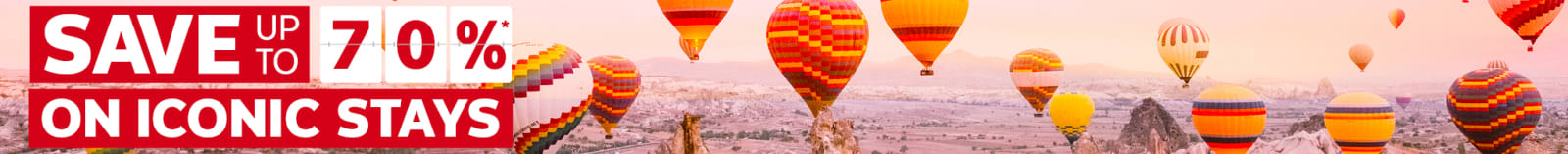Save up to 70%* on iconic stays