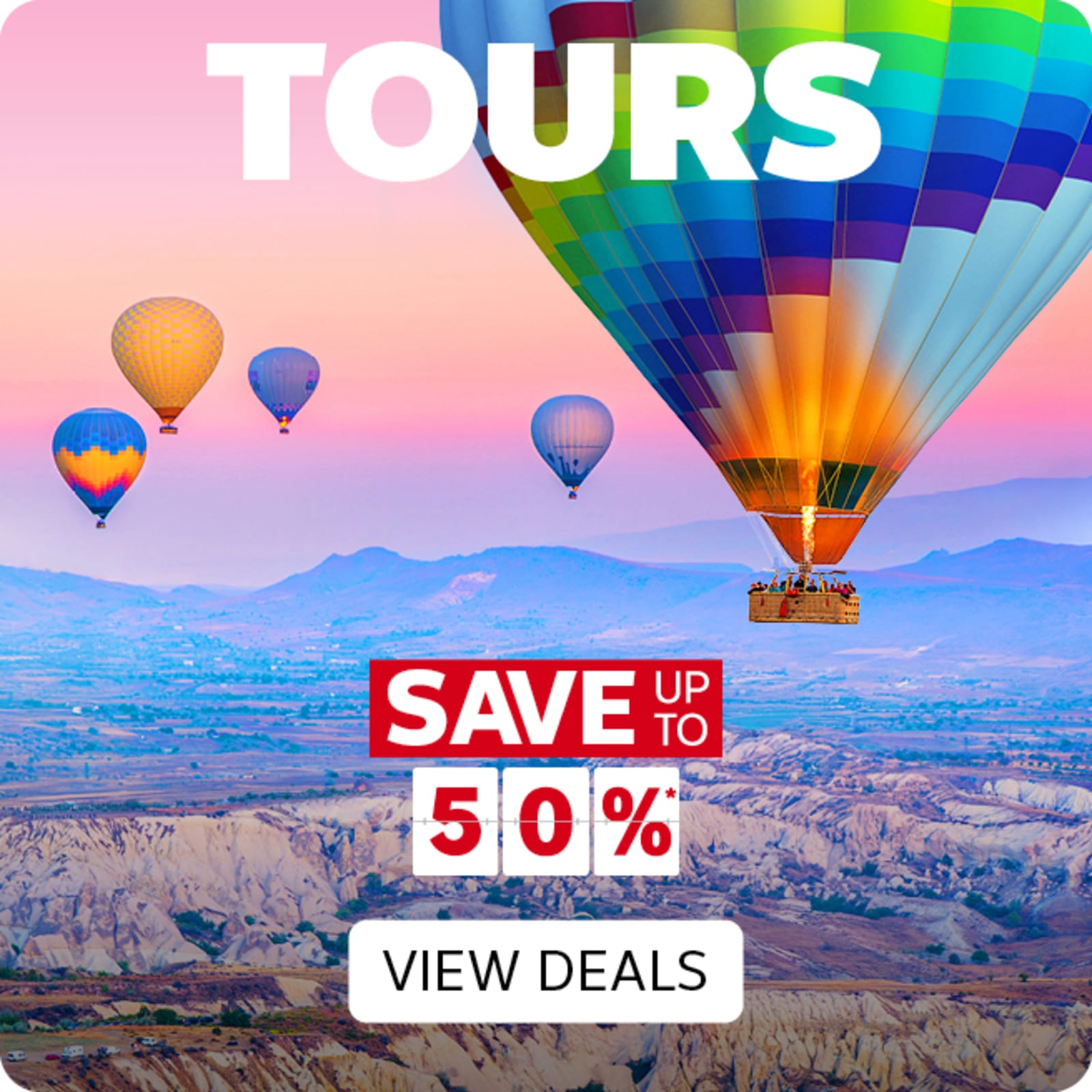 Tours | save up to 50%* - view deals. Colourful hot air balloons flying through the sky