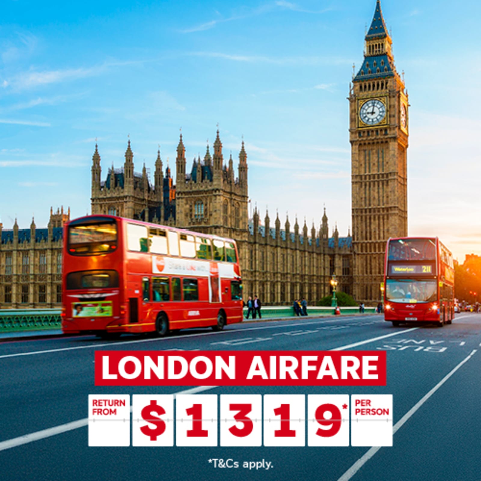 London Airfare | return from $1,319* per person | *T&Cs apply