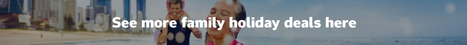 See more family holiday deals here | family playing in the surf on the Gold Coast
