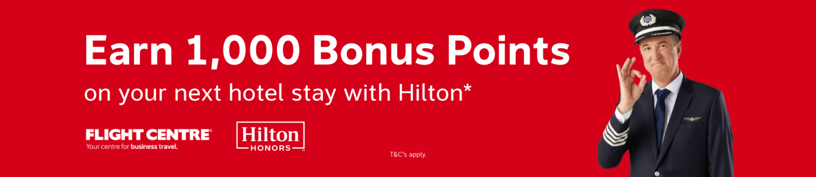 Earn 1,000 bonus points on your next hotel stay with Hilton*