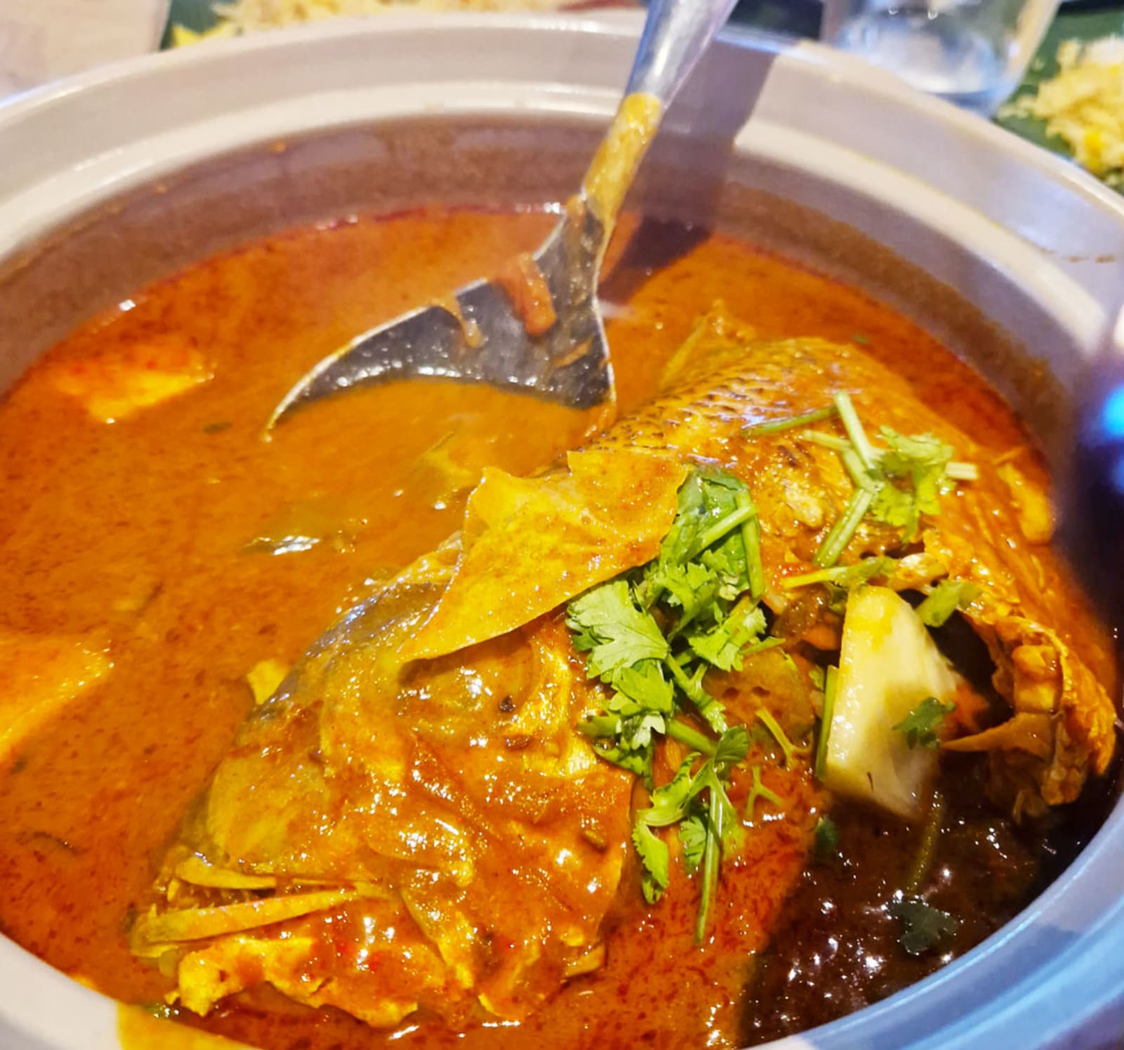 Singapore food - fish head curry