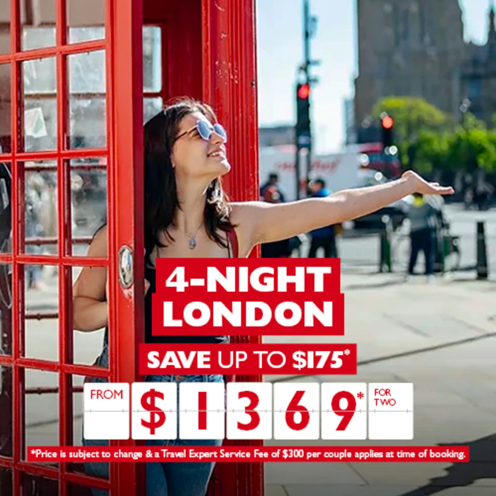 4-night London. Save up to $175* from $1369* for two